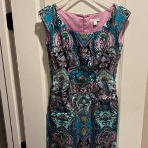 New York & Company Vibrant Paisley Midi Dress